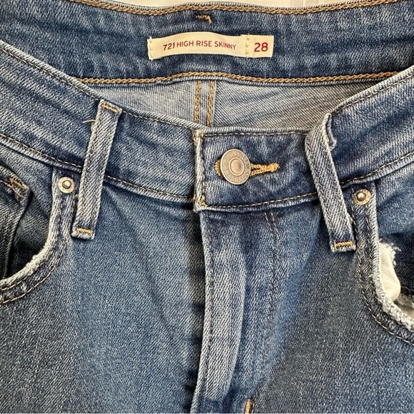 Levi’s 721 High-rise Skinny Jeans Size: US4/6 Waist 28 Spring/Summer - Picture 5 of 9